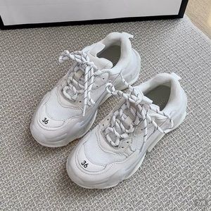 Fashionable white sneakers